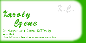 karoly czene business card